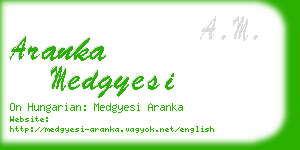 aranka medgyesi business card